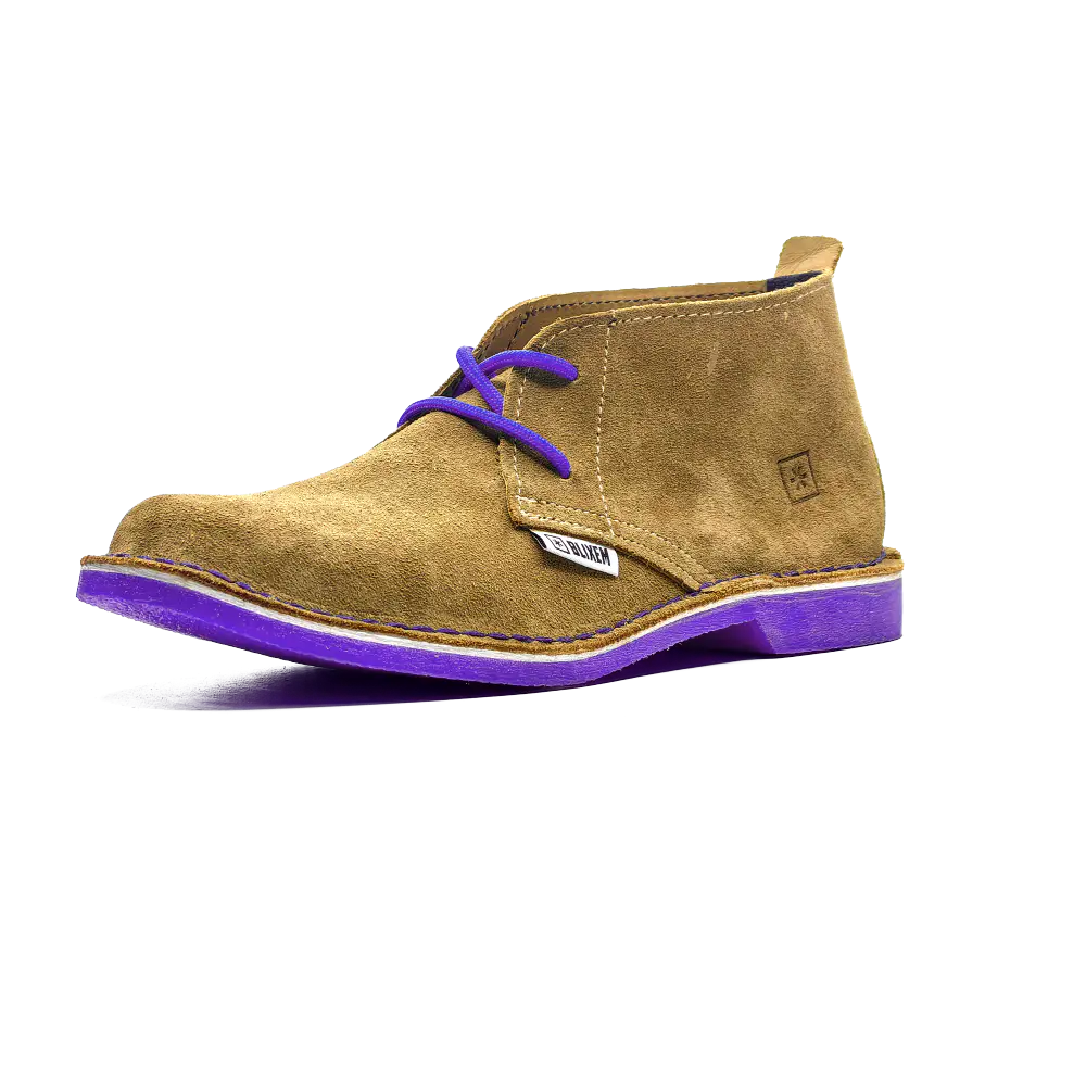 Boere Nooi Ladies Vellies | Light Brown Suede