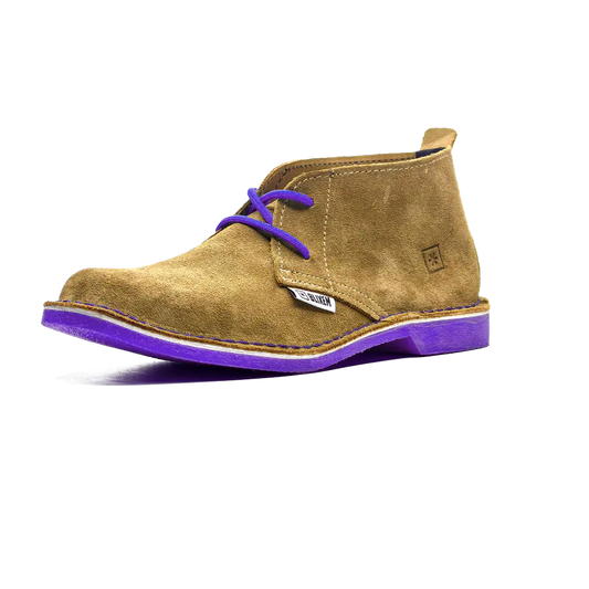 Boere Nooi Ladies Vellies | Light Brown Suede