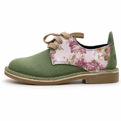 Veld Blommetjie Vellie | Green & Rose Floral Print