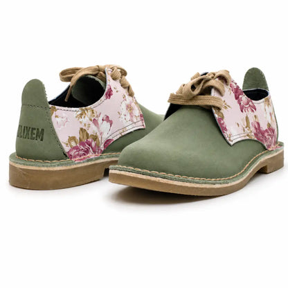 Veld Blommetjie Vellie | Green & Rose Floral Print