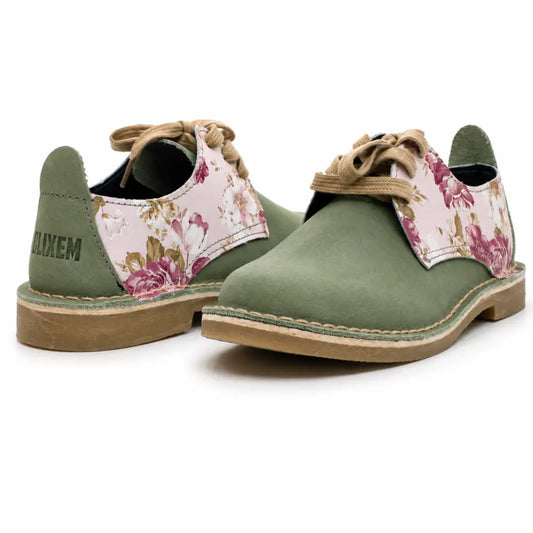Veld Blommetjie Vellie | Green & Rose Floral Print