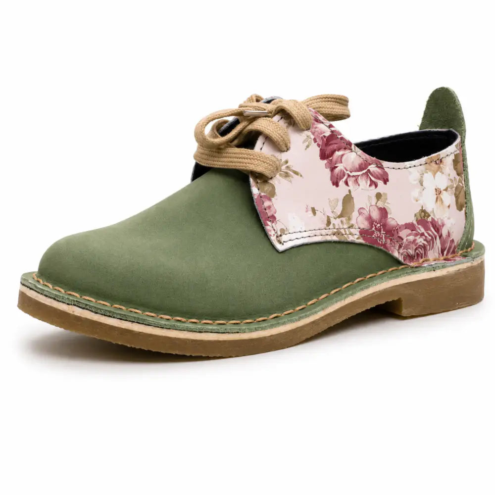 Veld Blommetjie Vellie | Green & Rose Floral Print
