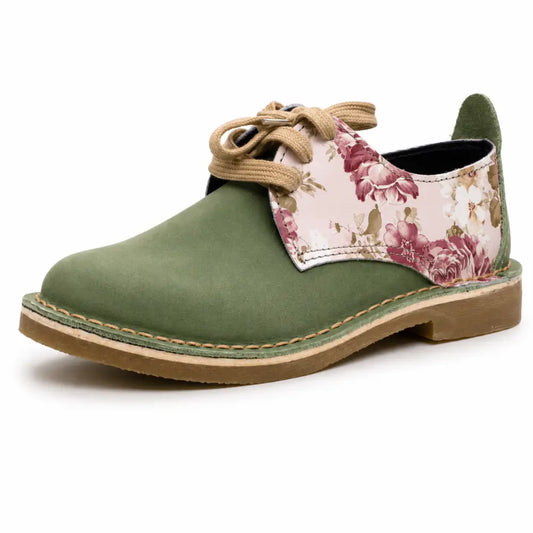 Veld Blommetjie Vellie | Green & Rose Floral Print