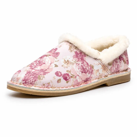The Snuggler Vellie Slippers - Rose Floral