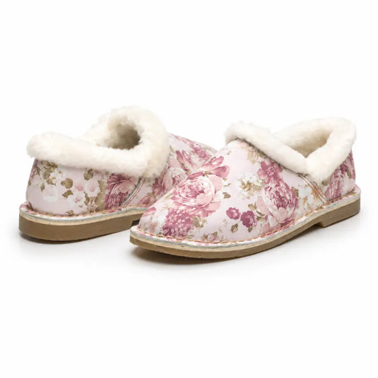 The Snuggler Vellie Slippers - Rose Floral