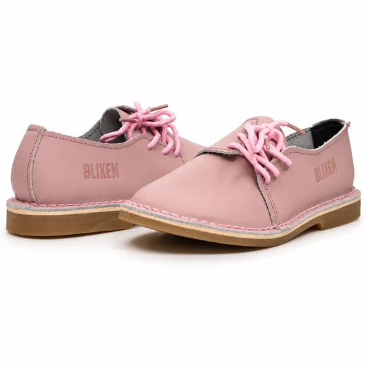 Side Lace Up Cotton Candy Vellies - Pink