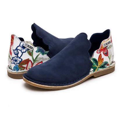 Slip In Vellies | Blue & Floral