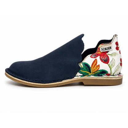 Slip In Vellies | Blue & Floral