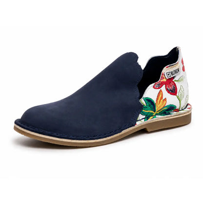 Slip In Vellies | Blue & Floral