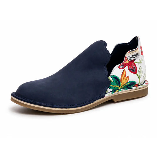 Slip In Vellies | Blue & Floral