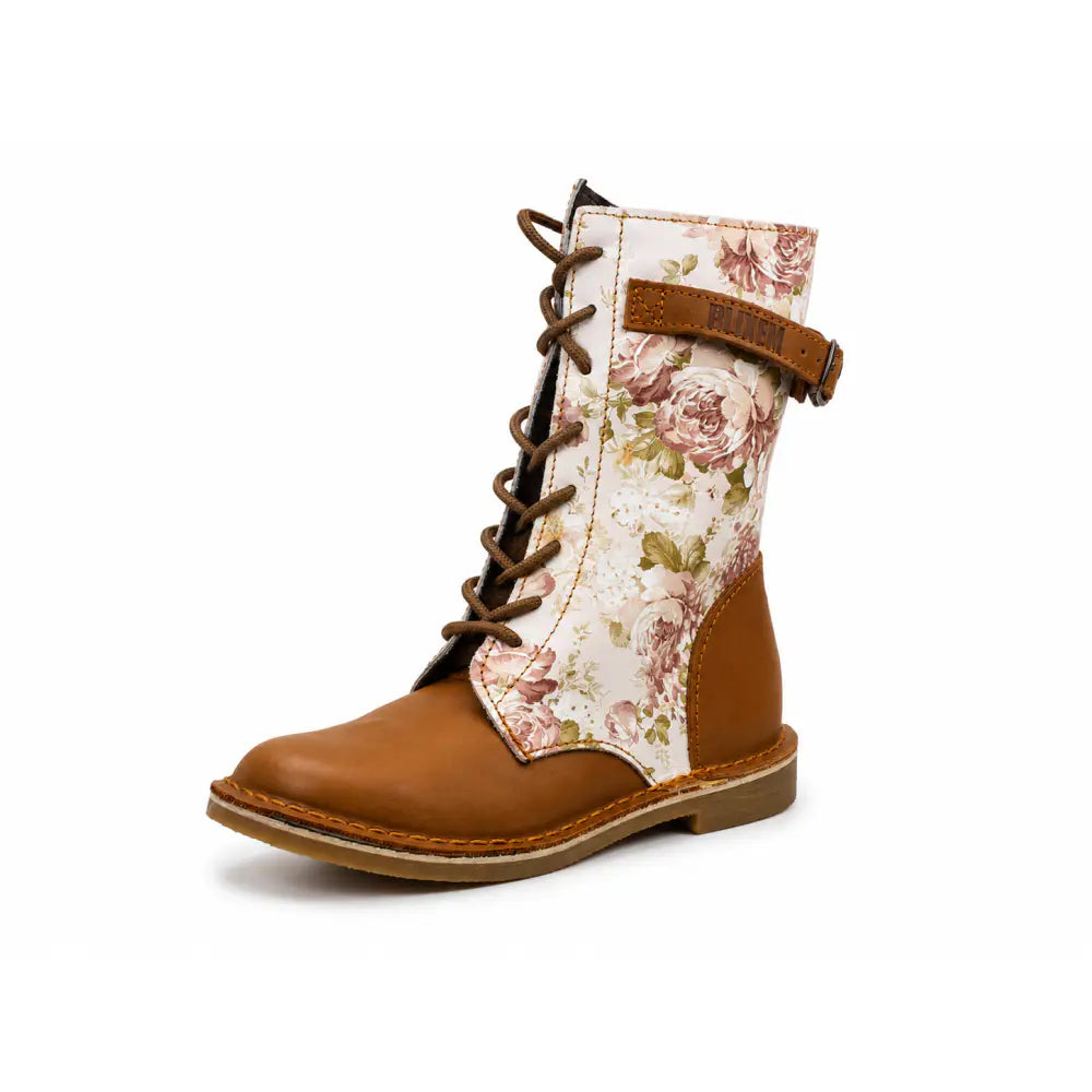 Veld Rosie Boots | Tan & Rose Floral